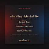 Field notes — night 1 the static drops, week 1 ten minutes you defend, night 30 keep it or don't pay